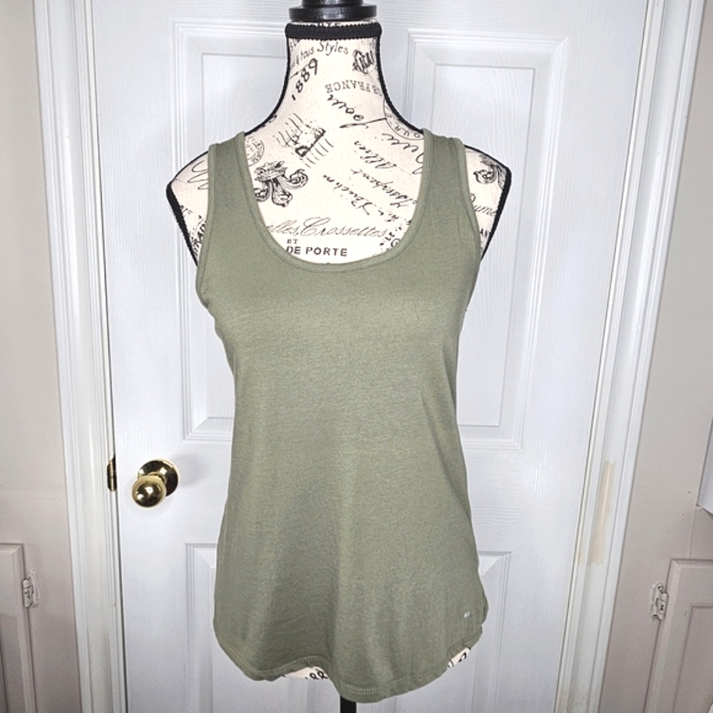 Lucky Brand Women's Khaki Cotton Tank Top Athletic Size S